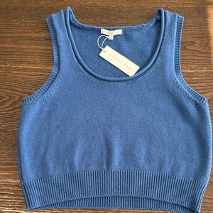 Copper Key NWT Blue Knit Tank Top Size M
